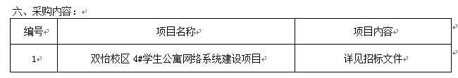太阳集团tyc33455官网双怡校区4#学生公寓网络系统建设项目